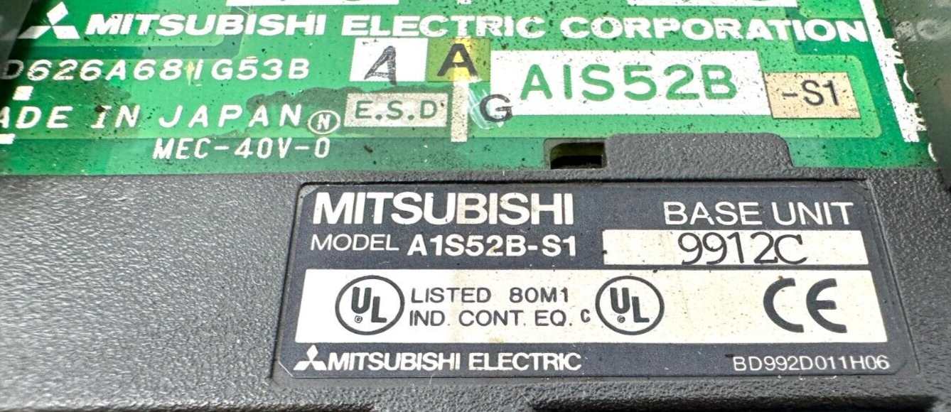used Mitsubishi A1S52B-S1 Base Unit - MITSUBISHI