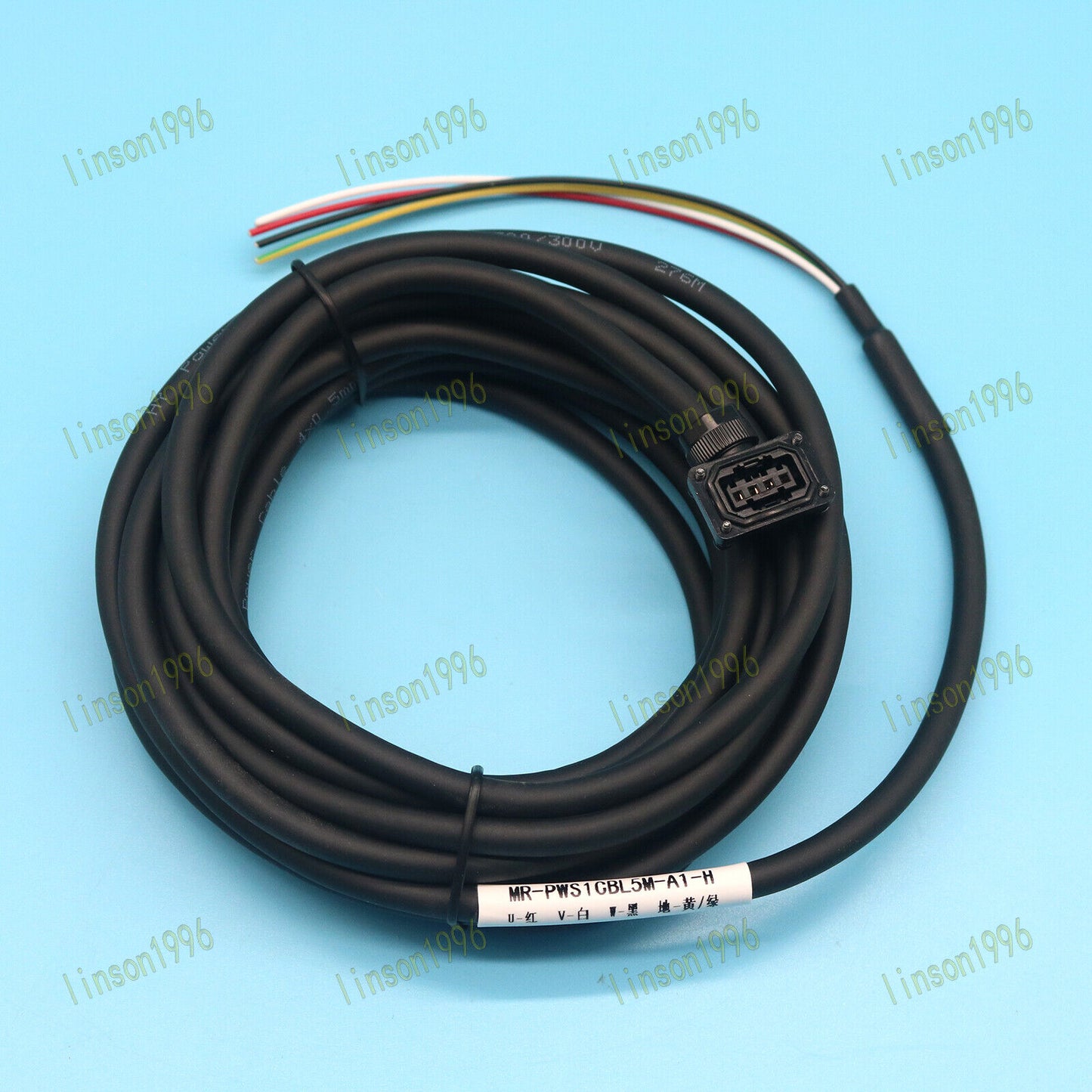 1PC Mitsubishi compatible servo power cable MR-PWS1CBL5M-A1-H - MITSUBISHI