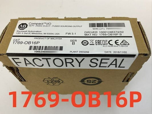 NEW Factory Sealed AB 1769-OB16P Compact 16 Pt 24VDC Output Module - POLOLU