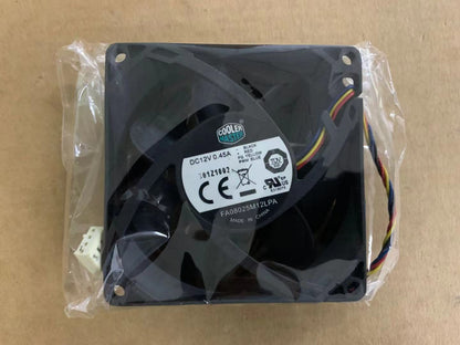 used 1 PCS COOLER MASTER Fan FA08025M12LPA DC 12V 0.45A 8025 8CM 4 Pin