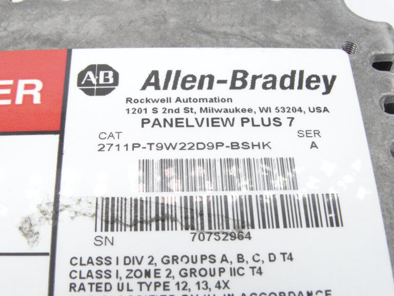 Allen Bradley 2711P-T9W22D9P-BSHK SERIES A HMI | High-Performance Industrial Monitoring System | 70 Character - ALLEN BRADLEY