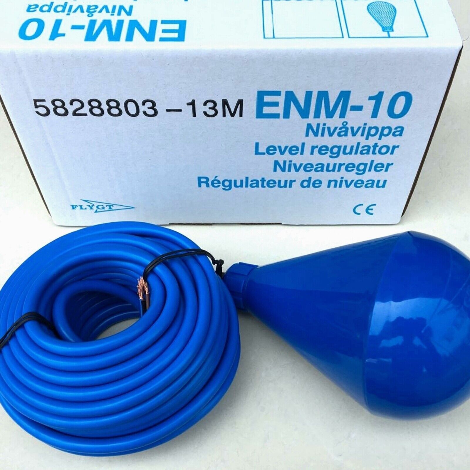 new  FLYGT ENM-10 13M Blue Bulb Type Water Level Controller Float Level Switch