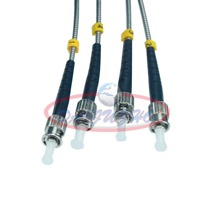 Used 50M Field Outdoor Fiber Patch Cord ST-ST 4 Strand 9/125 Single Mode - KOEED