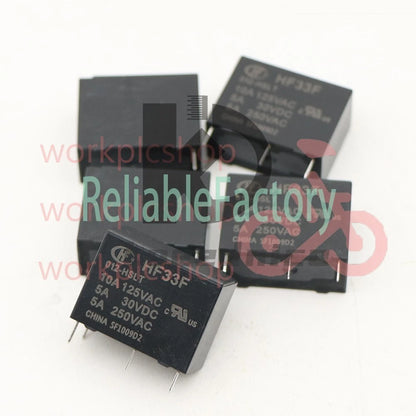 5PCS HONGFA HF33F-012-HSLT 12VDC Power Relay 5A 250VAC 4Pin