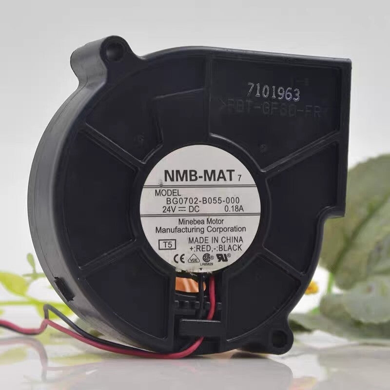 NMB BG0702-B055-000 7020 DC24V 0.18A 7CM 2-Wire Turbo Cooling Fan