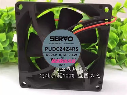 SERVO PUDC24Z4RS DC24V 2.4W 80*80*25MM 2-wire Inverter Cooling Fan