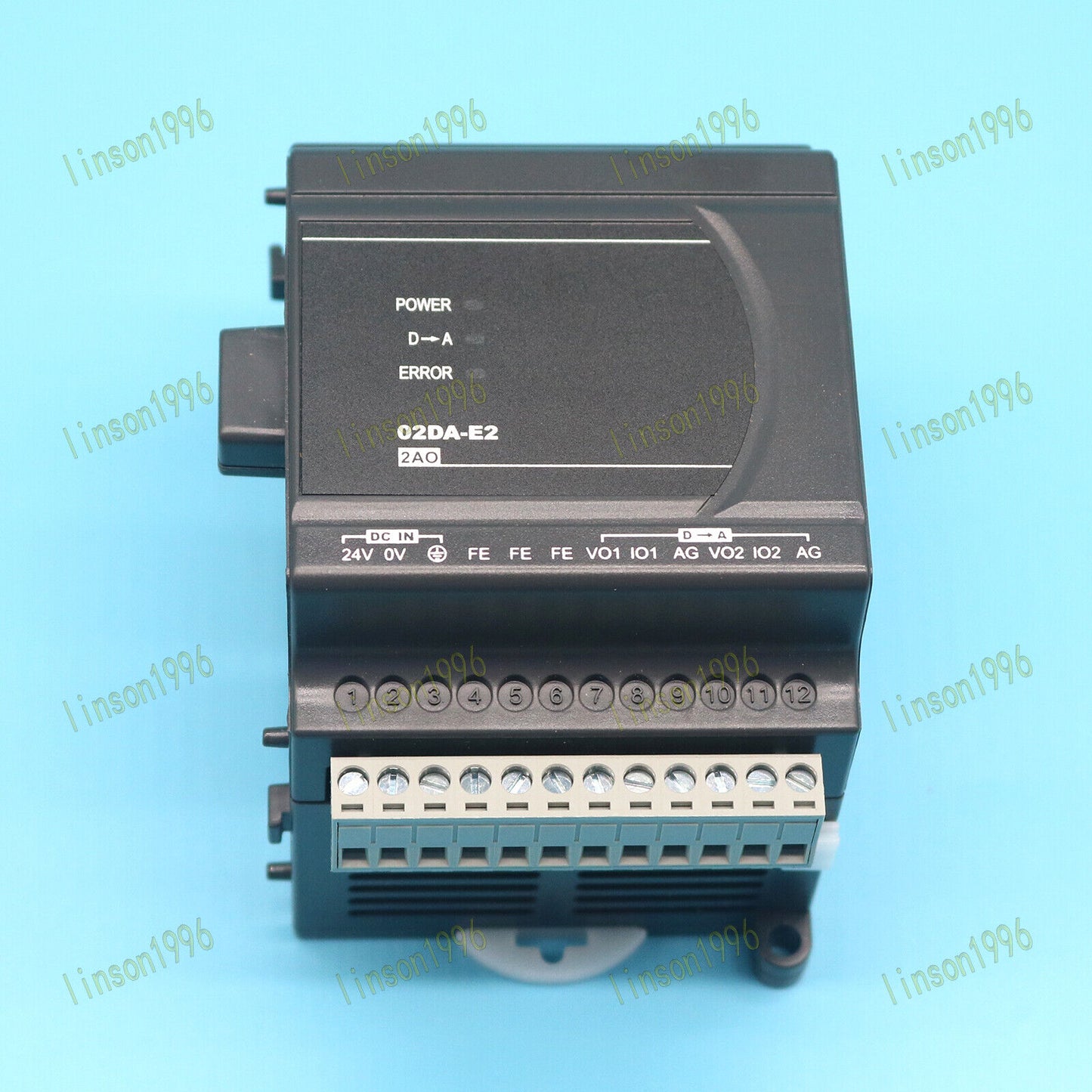 Used DELTA DVP02DA-E2 PLC Analog Expansion Module - Tested and Reliable - DELTA