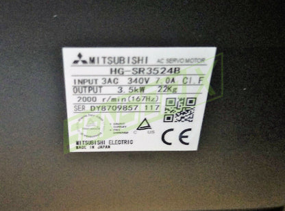 MITSUBISHI AC Servo Motor HG-SR3524B 35V 20Hz 40W - MITSUBISHI