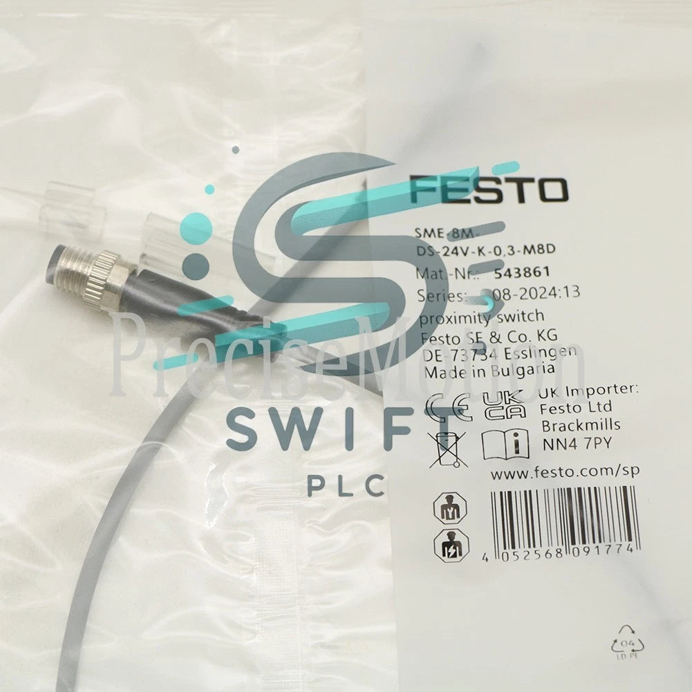 1PCS Festo SME-8M-DS-24V-K-0.3-M8D 543861