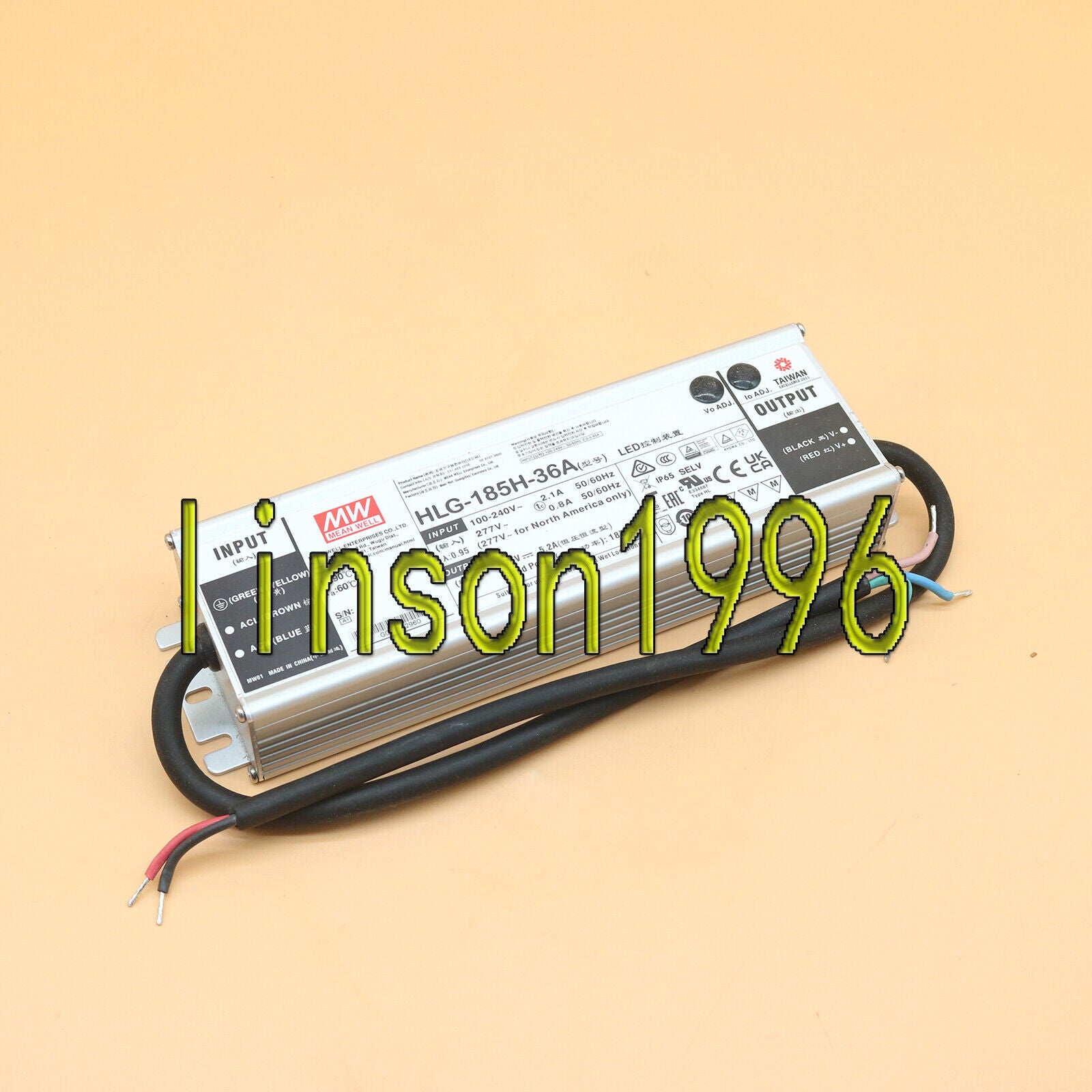 new MEAN WELL HLG-185H-36A 36V 5.2A Power Supply - MEAN WELL