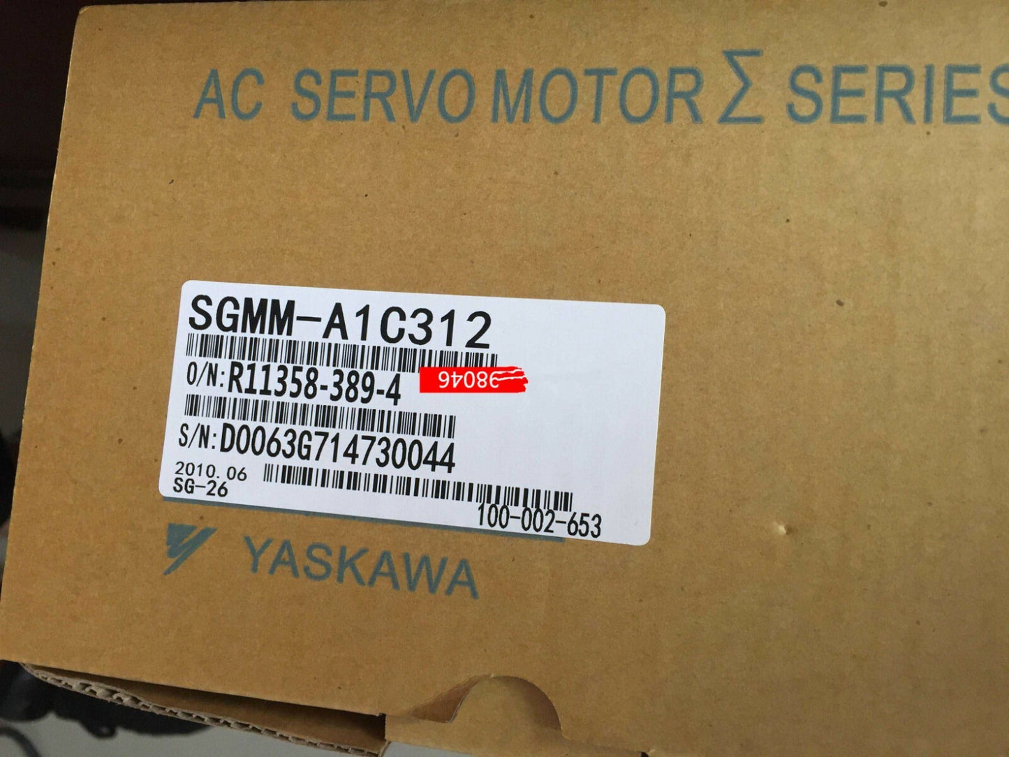 1PC YASKAWA AC SERVO MOTOR SGMM-A1C312C