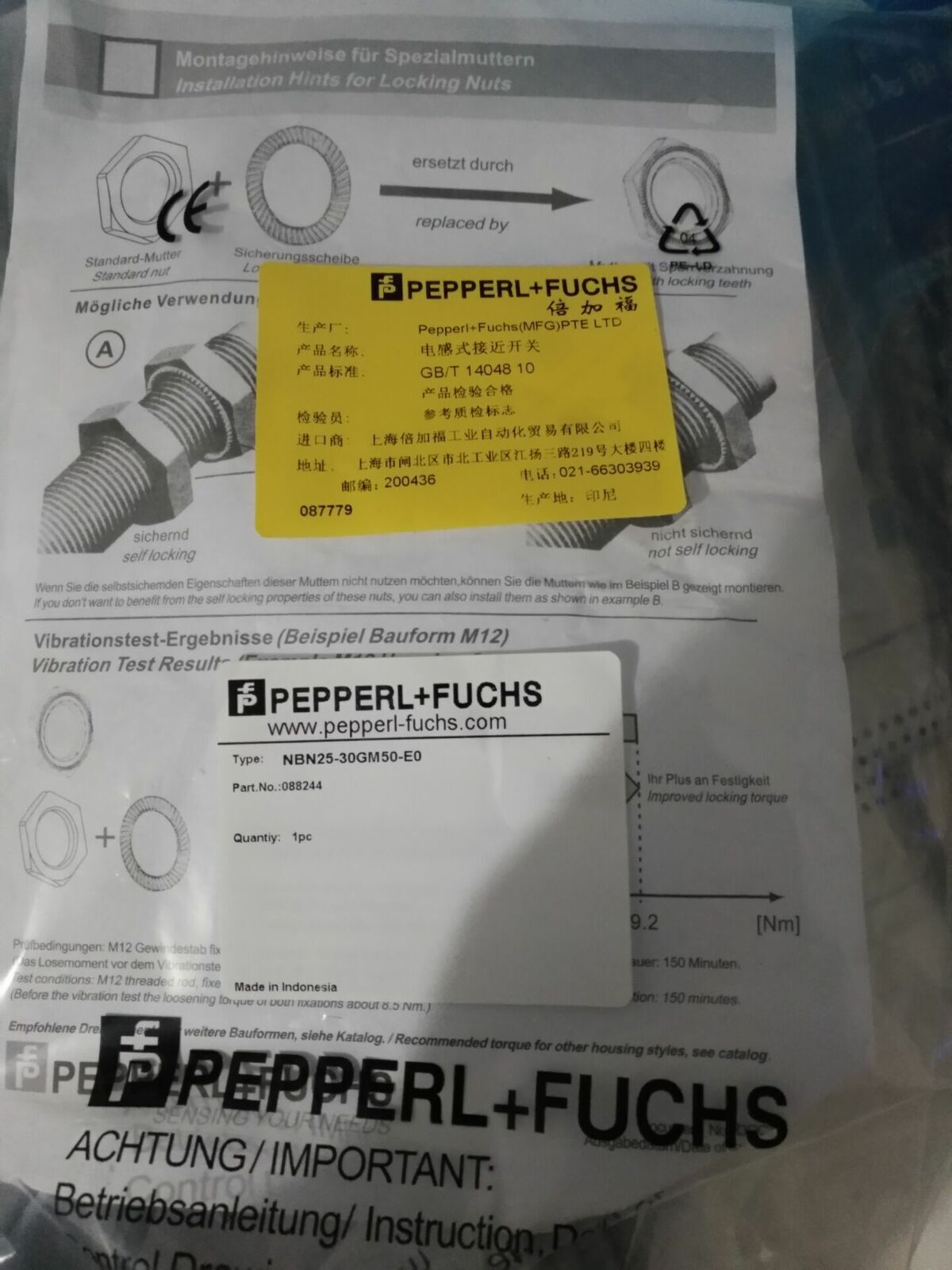 New Pepperl+ Fuchs NBN25-30GM50-E0 Proximity Sensor Switch - PEPPERL+ FUCHS