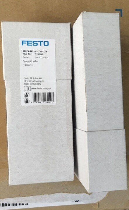 1PC Festo MHE4-MS1H-3/2G-1/4 525187 Solenoid Valve In Box