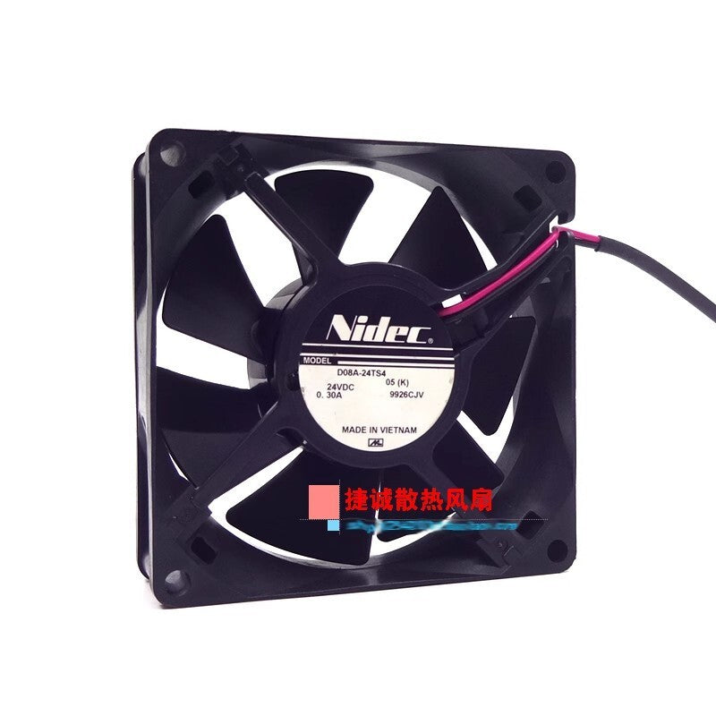 NIDEC D08A-24TS4 24V 0.30A 8CM 8025 Inverter high airflow equipment fan