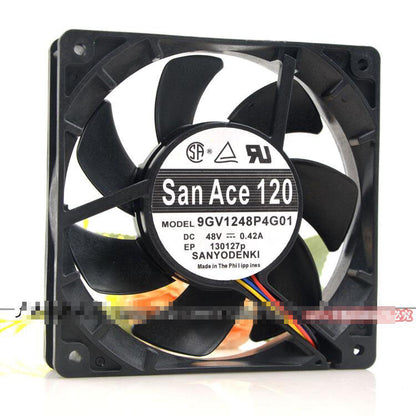 1pcs Sanyo 9GV1248P4G01 12025 48V 0.42A 12cm 4-wire cooling fan