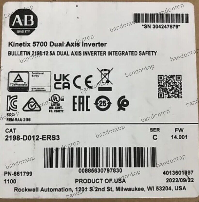 Allen Bradley 2198-D012-ERS3/C Kinetix 5700 Inverter Module NEW IN BOX - ALLEN BRADLEY
