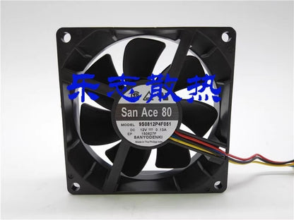 Sanyo San Ace 80 9S0812P4F051 8025 DC12V 0.13A 8CM 4-Wire Silent Cooling Fan