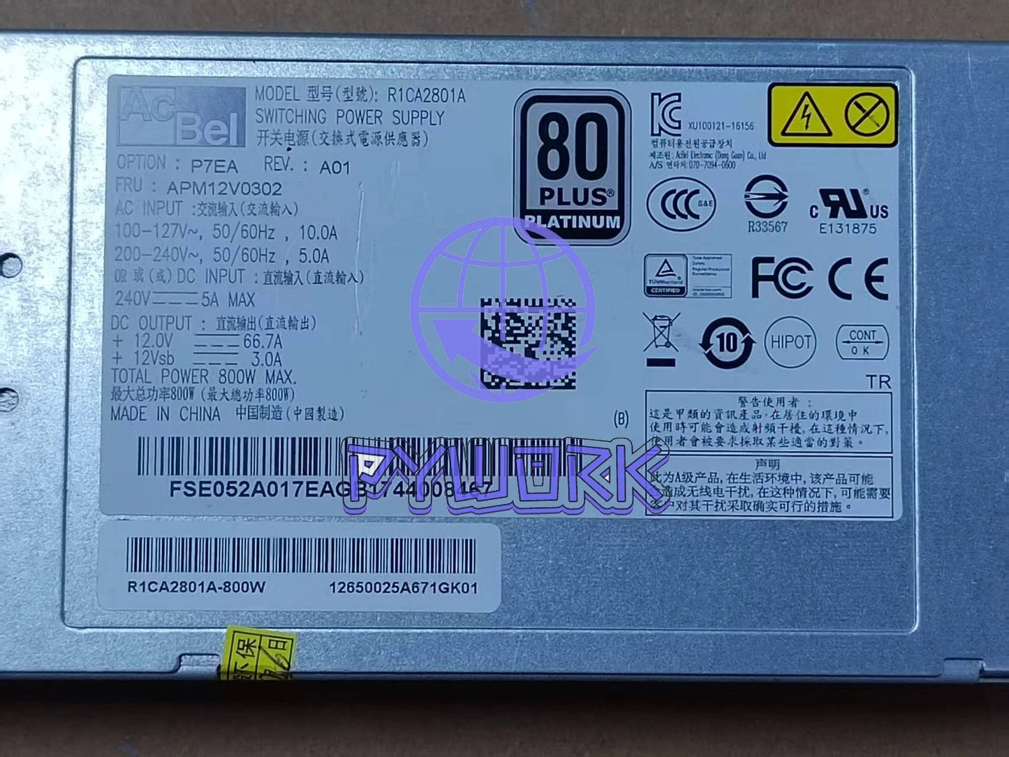 1PCS R1CA2801A 800W PSU Server Switching Power Supply