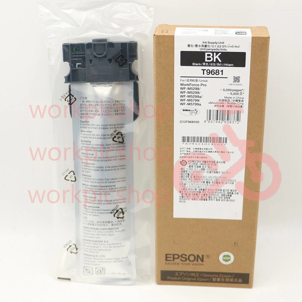 1PCS T9681 Black Ink Cartridge For Epson WF-M5799a M5799 WF-M5299a M5299