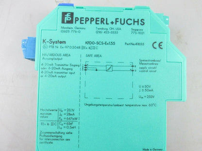 Pepperl+Fuchs Barrier KFD0-SCS-EX1.55 - PEPPERL+FUCHS
