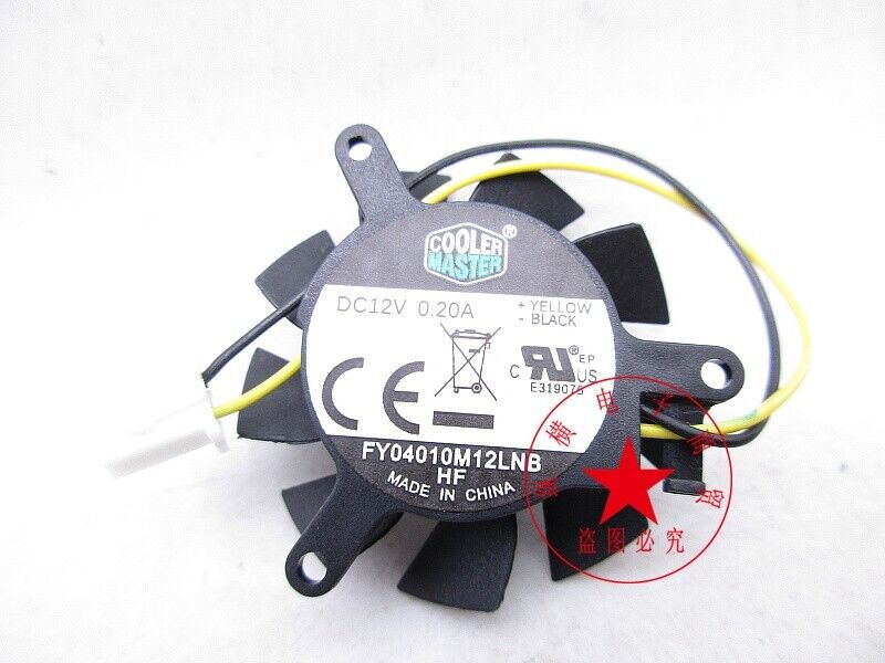 new NVIDIA GeForce 605/620 CoolerMaster FY04010M12LNB Graphics Card Fan - NVIDIA