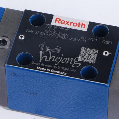 Rexroth DREBE6X-1X/75 proportional valve 24K31A1M 0811402082 - REXROTH