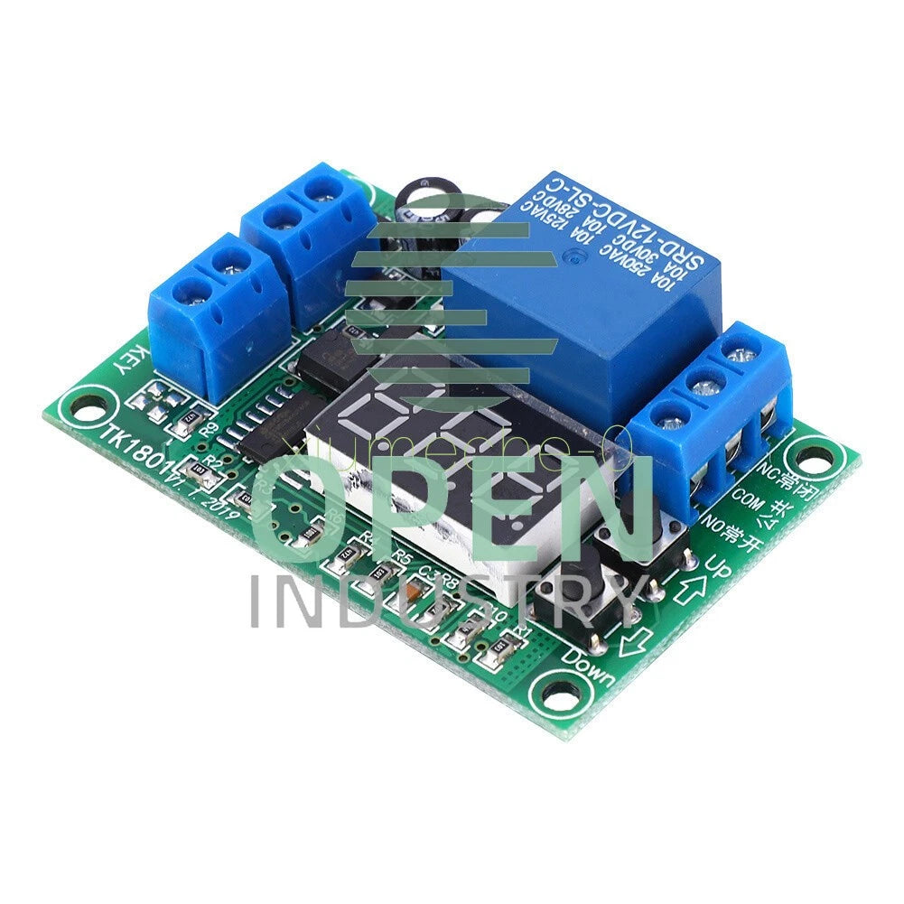 DC 12V Display Delay Timing Relay Module Timer Relay Board 1-999 Seconds