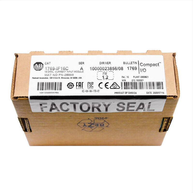 New Factory Sealed CompactLogix 16 Pt Current Module 1769IF16C - COMPACTLOGIX