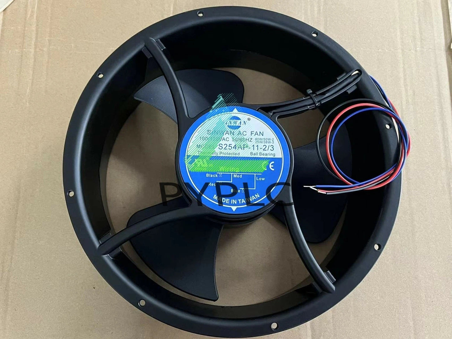 For Sinwan AC fan S254AP-11-2/3 110V 3-wire cooling 620/470CFM 1900/1450 RPM～