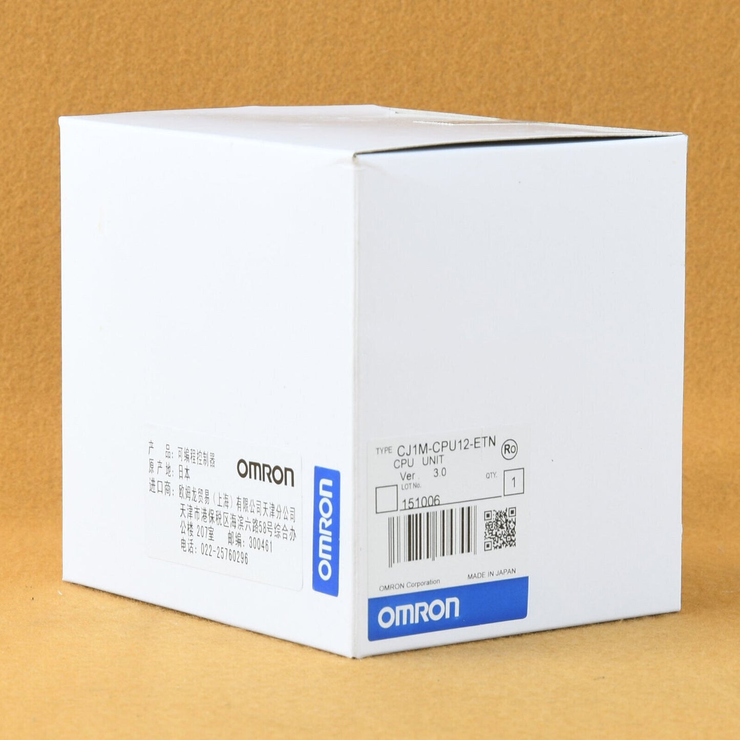 OMRON CJ1M-CPU12-ETN CJ1M-CPU12-ETN PLC Module IN BOX 1 year warranty#XR