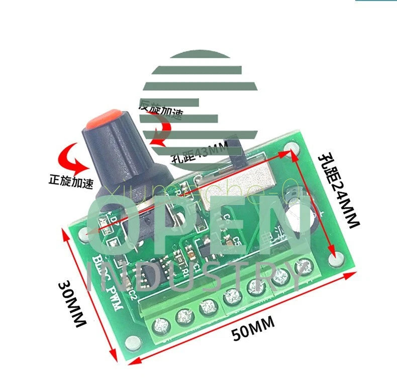 DC 12V/24V Inner Driver Brushless Motor PWM Speed Controller CW CCW Brake