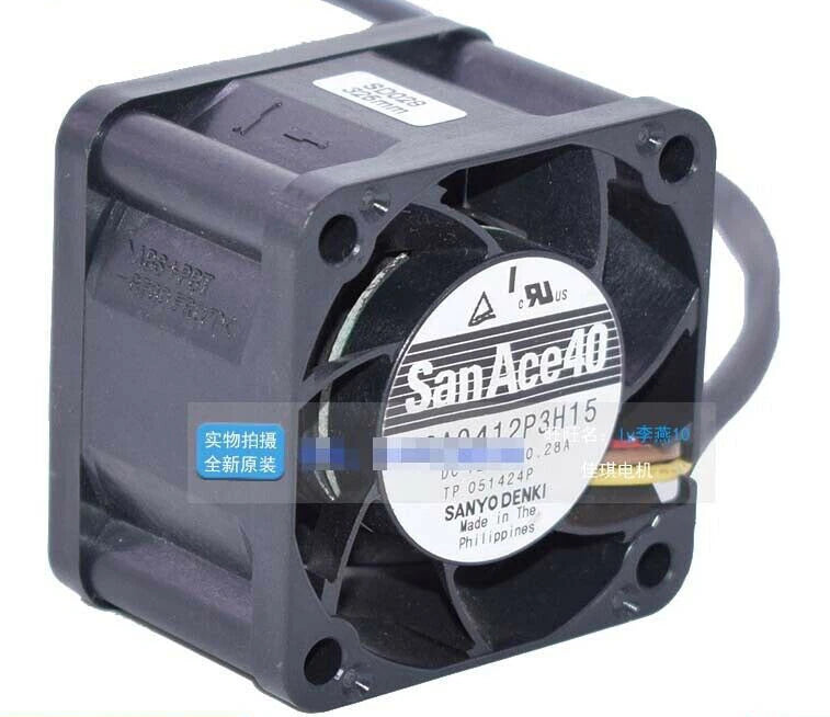 1PCS Sanyo 9GA0412P3H15 DC12V 0.28A 4CM 4028 PWM fan