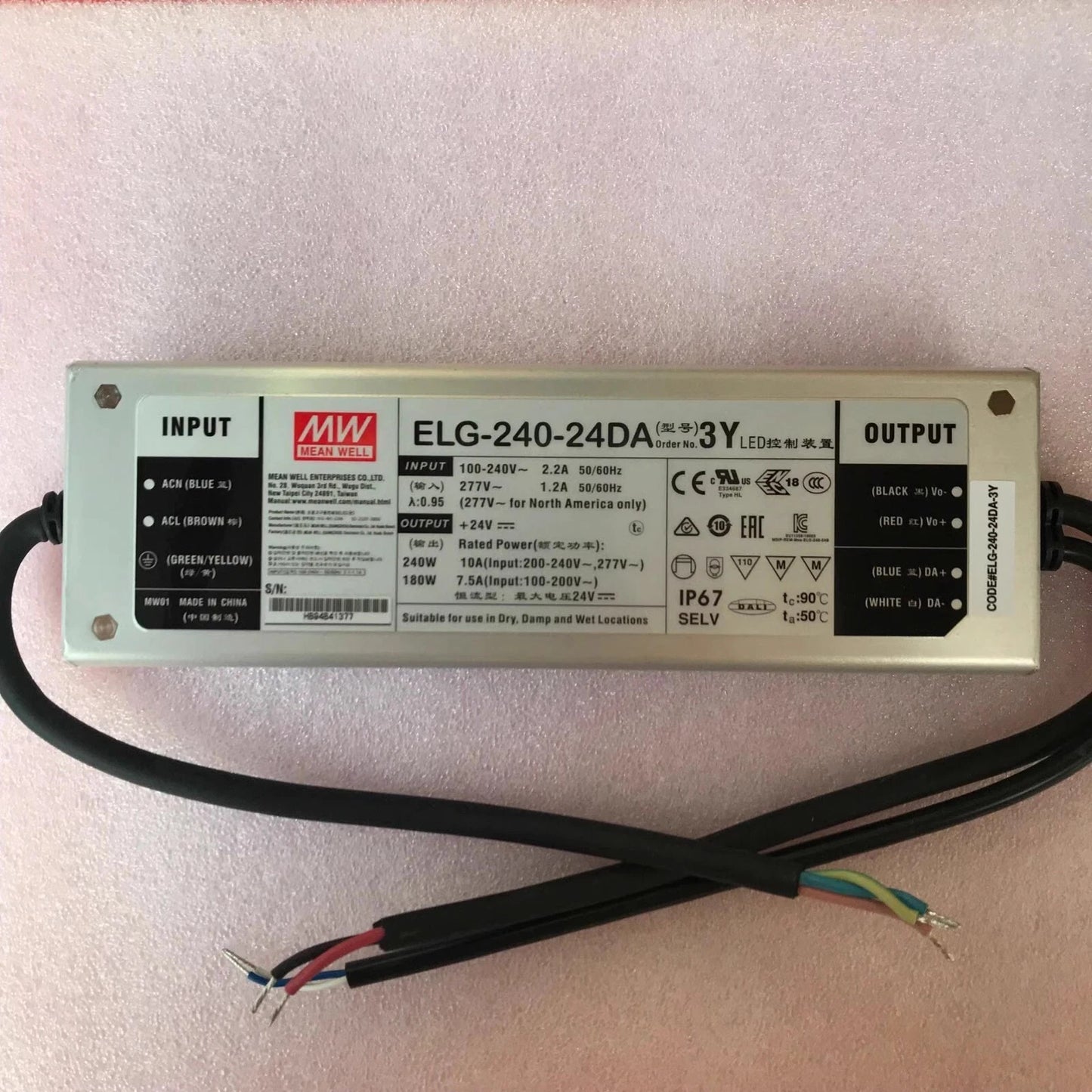 Meanwell ELG-240-24DA Waterproof LED Power Supply