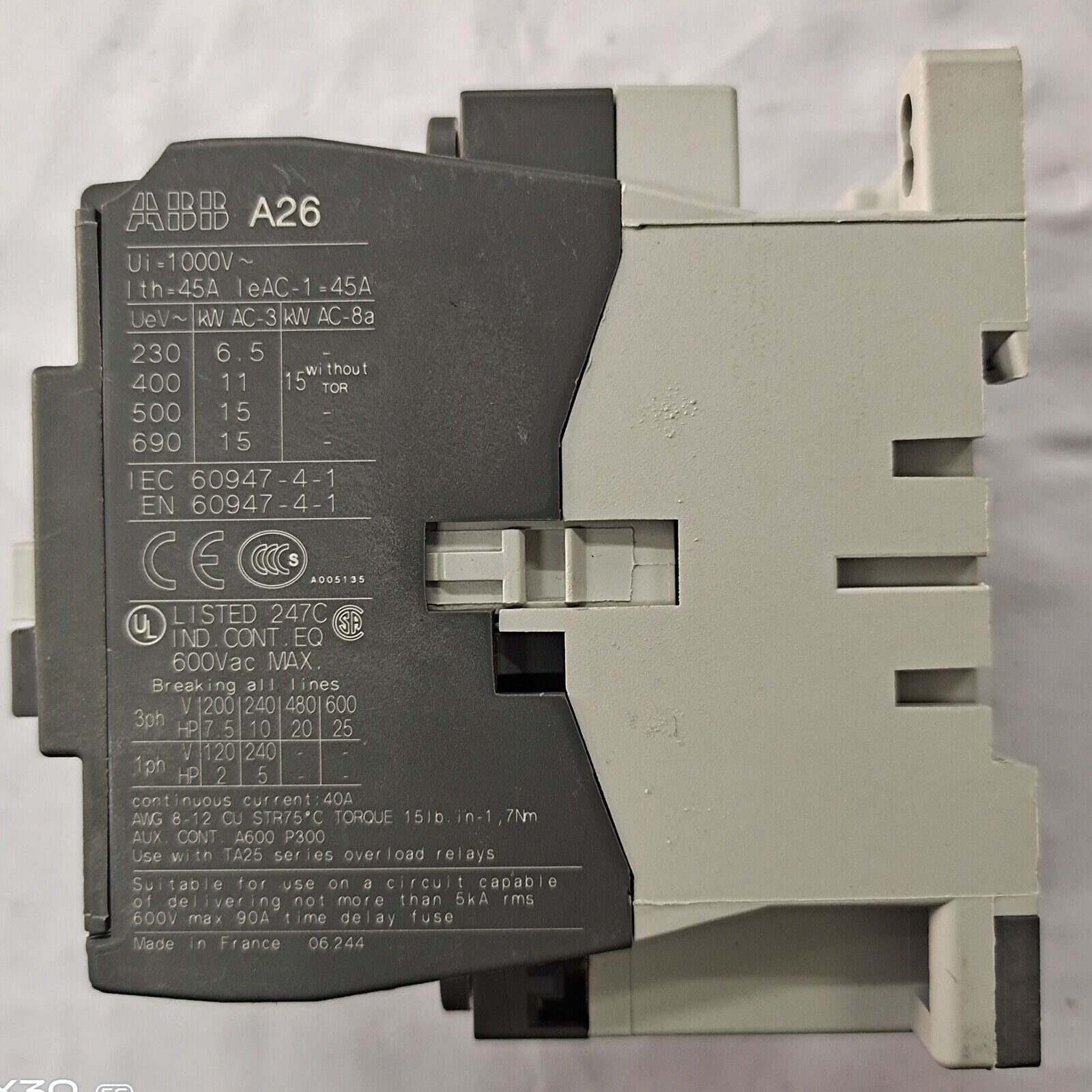 Abb A26-30-01 220V AC Contactors – Quality Assured - ABB