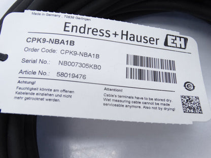 ENDRESS & HAUSER CPK9-NBA1B CABLE | High-Quality Data Cable for NBA | Made in Germany - ENDRESS & HAUSER