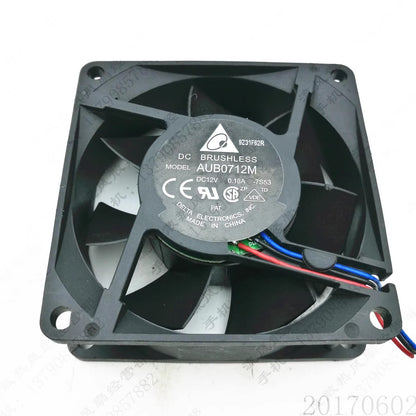 Delta AUB0712M DC12V 0.18A 3-Wire Silent Cooling Fan