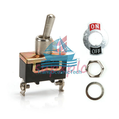 10PCS x E-TEN1021 2-Pin Toggle Flick Switch SPST ON-OFF Car Dash Light Metal