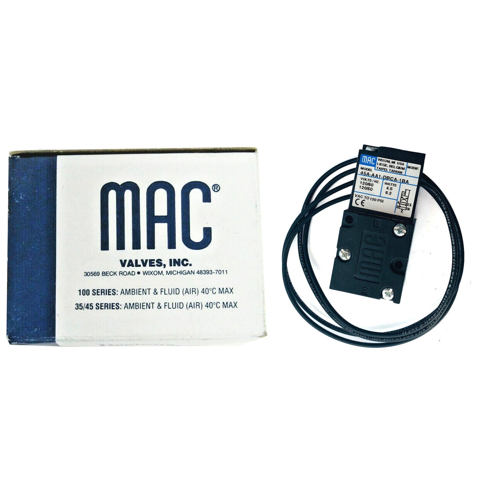 In Box MAC 45A-AA1-DBCA-1BA Solenoid Valve MAC