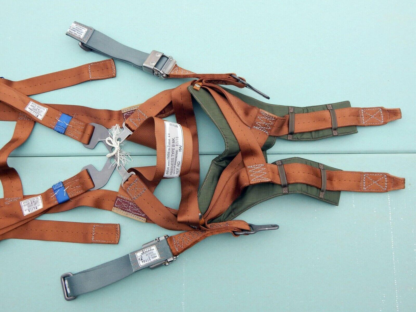 new Martin Baker Parachute Harness TYPE B MK Aircraft Belt Pilot Ejection Seat NOS ! - MARTIN BAKER