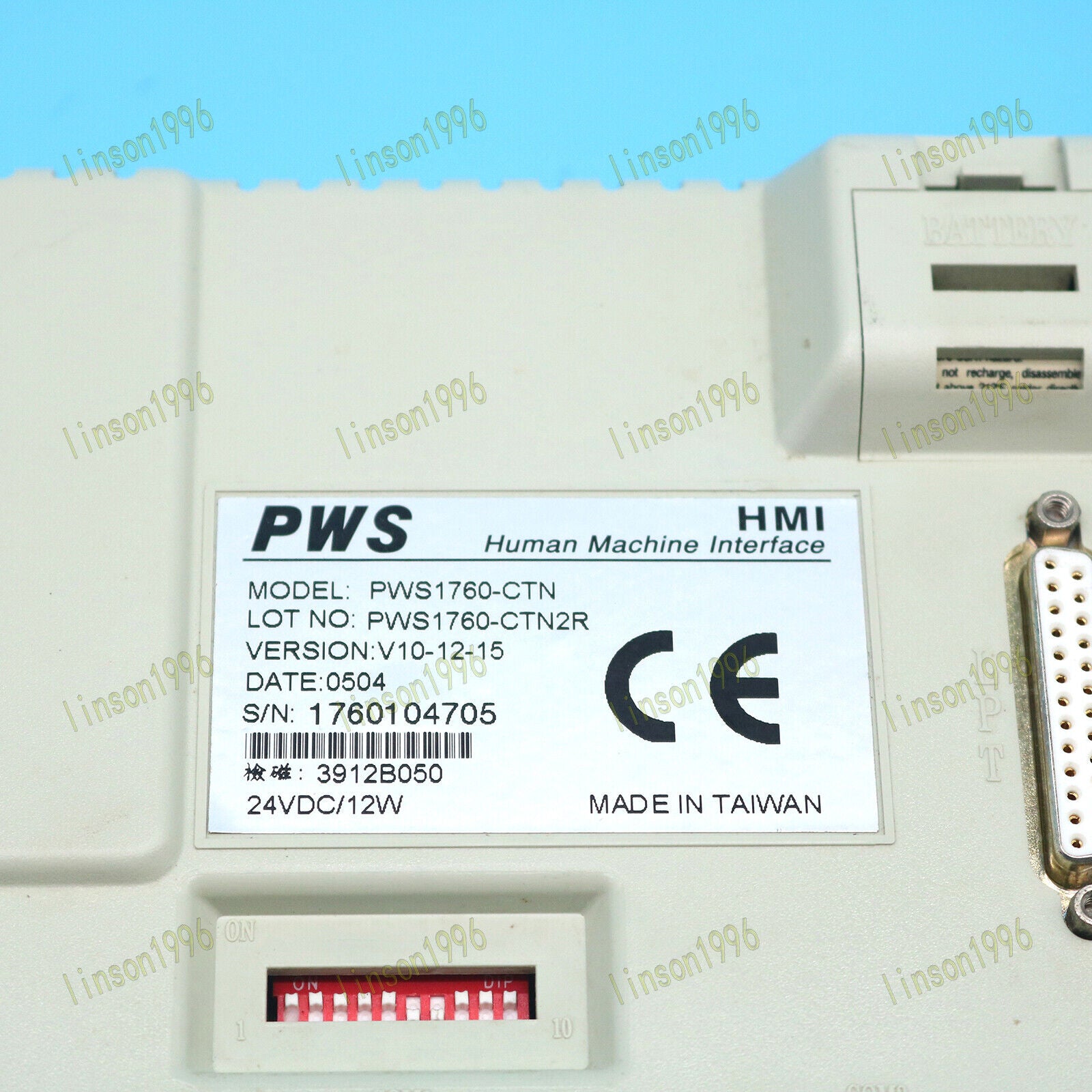 Used HITECH HMI PWS1760 Touchscreen Tested Good - HITECH