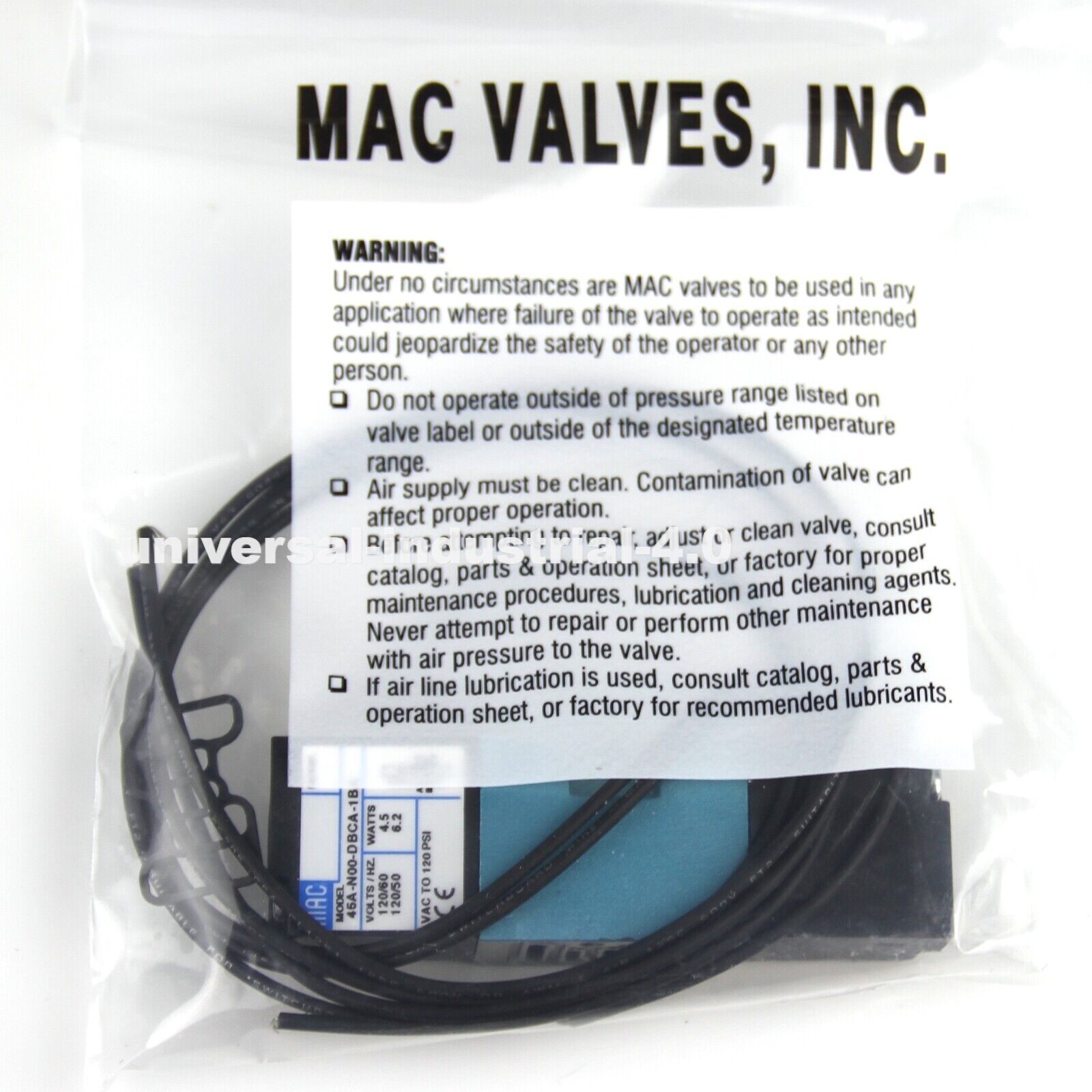 new  MAC 45A-N00-DBCA-1BA Solenoid Valve MAC