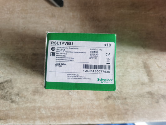 10PCS/1Box  Schneider RSL1PVBU Miniature Relay Sockets In Box