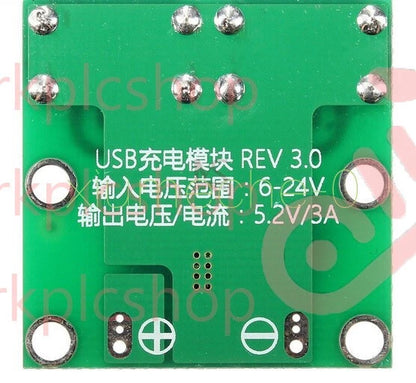 DC 6V-24V 12V To 5.2V 3A Dual USB Charger DC-DC Step-down Converter Module
