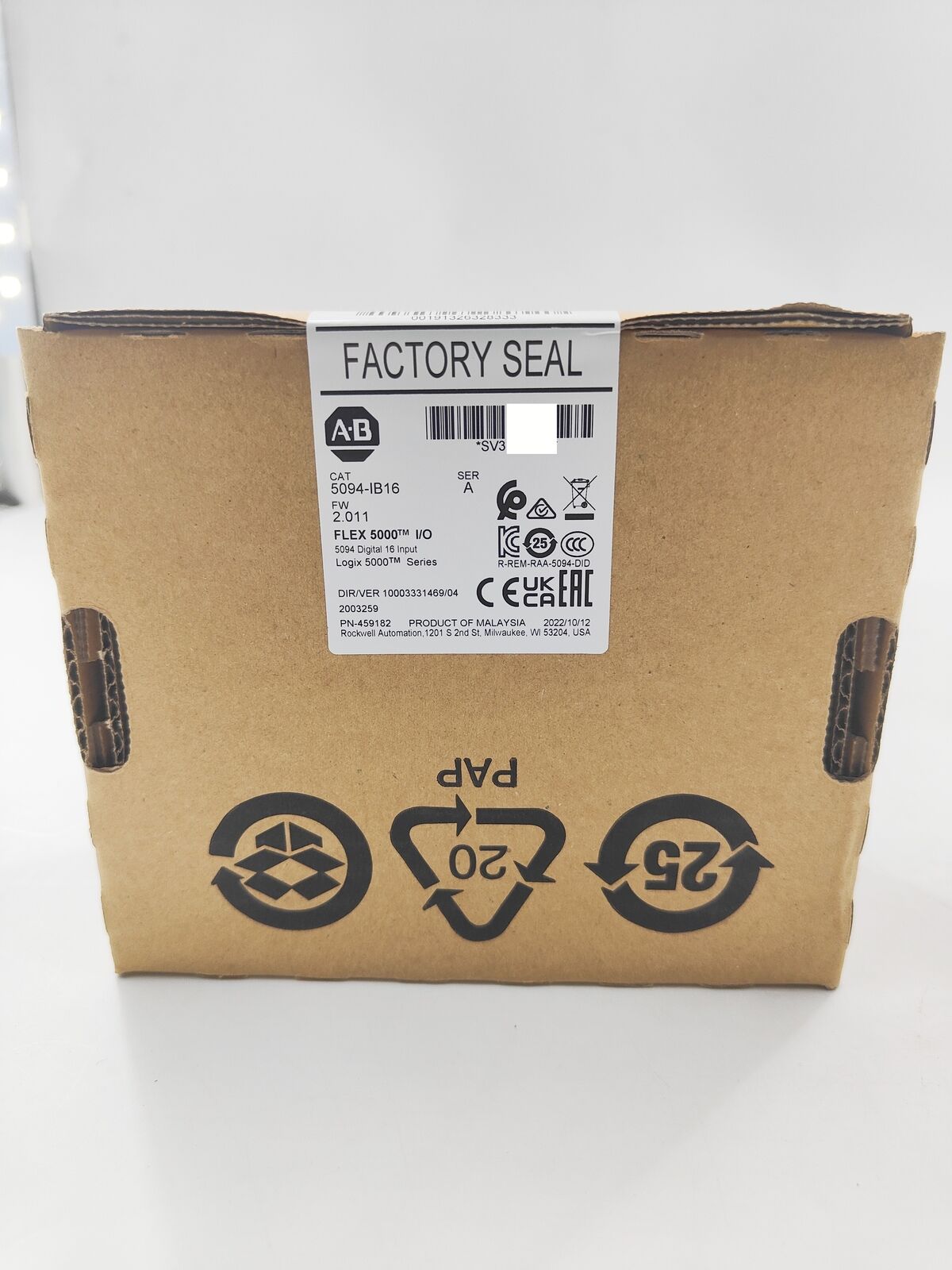 Allen Bradley Flex Logix 5000 DC Input Module 5094-IB16 - ALLEN BRADLEY