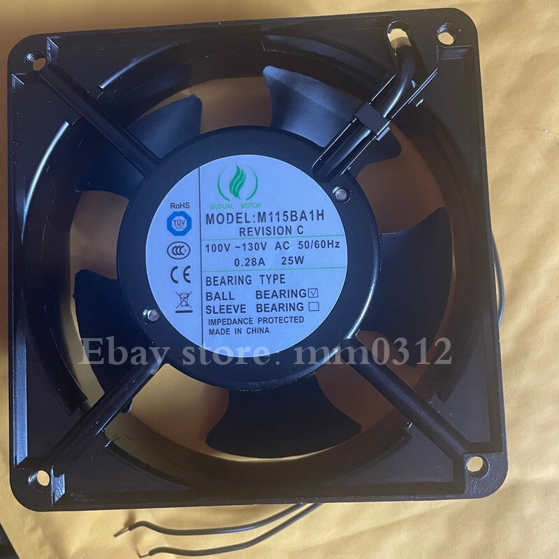 1pcs  MUTUALMOTOR M115BA1H 100-130V 0.28A 25W 12CM metal industrial cooling fan