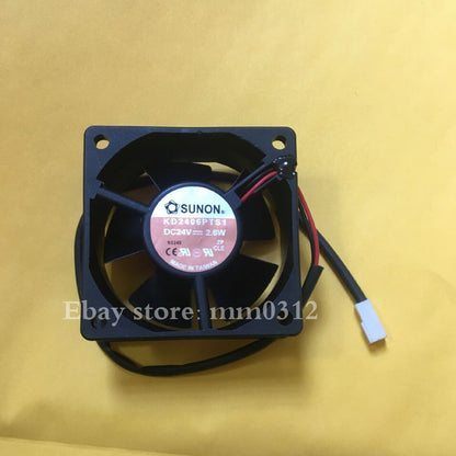 used 1pcs SUNON KD2406PTS1 DC24V 2.6W 6CM 6025 60mm Inverter Cooling Fan 2pin
