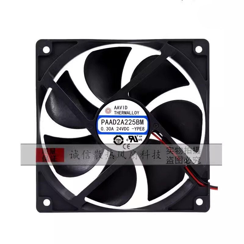 1PCS PAAD2A225BM 12025 DC24V 0.30A 12CM 2-Wire Silent Cooling Fan