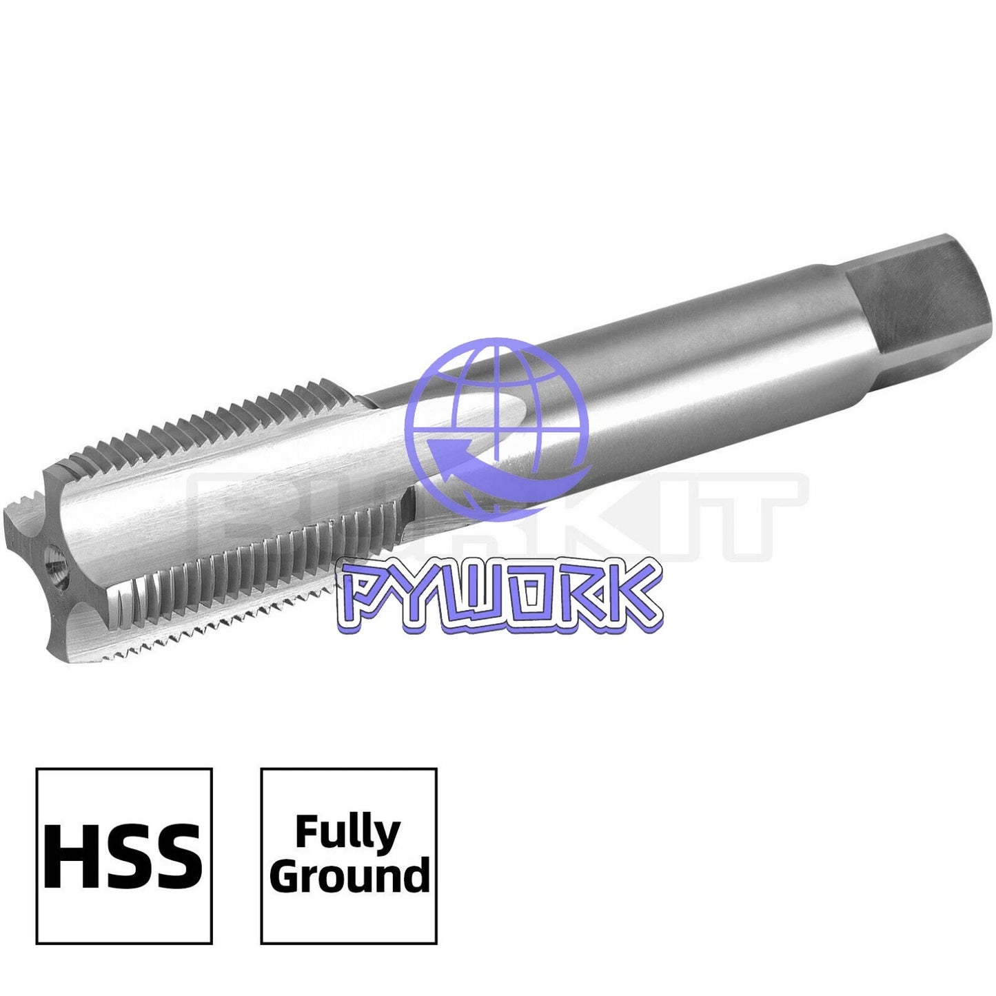 2"-12 UN Thread Tap Right Hand, HSS 2" x 12 UN Straight Fluted Tap