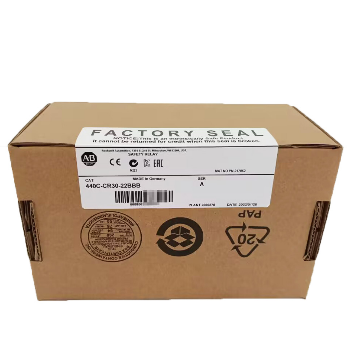 2023 New Sealed 440C-CR30-22BBB Programable Safety Relay 22 PT PLC, AB, NIB - AB