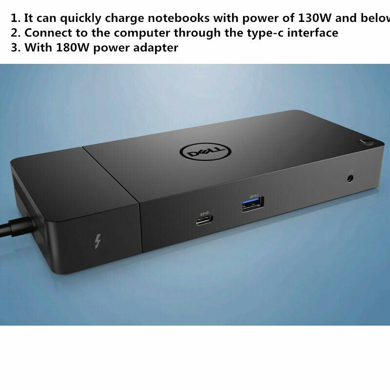 new  DELL WD19S External Docking Thunderbolt 3 USB Type-C Docking Station Adapter